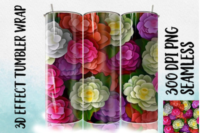 3D Camellia Tumbler Wrap