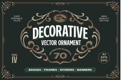Victorian Ornament Vectors Vol. IV