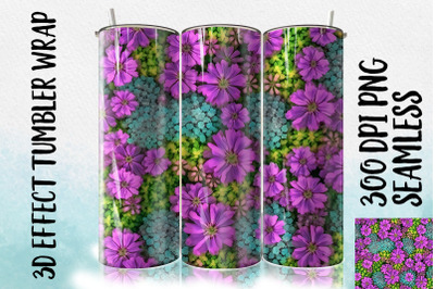 3D Verbena Tumbler Wrap