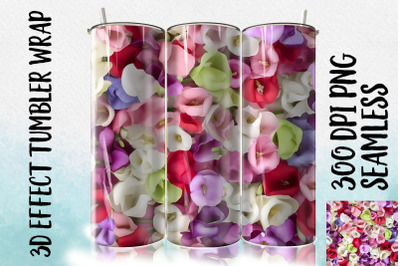 3D Sweet peas Tumbler Wrap 3