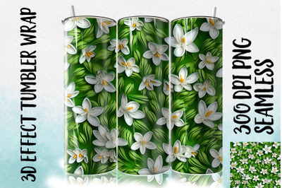 3D Snowdrops Tumbler Wrap 3