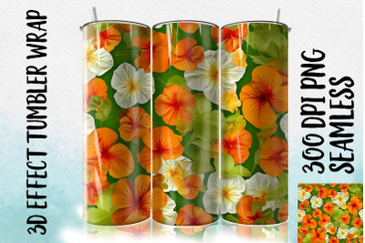 3D Nasturtiums Tumbler Wrap