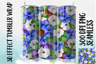 3D Morning glories Tumbler Wrap 3