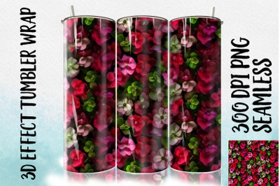 3D Impatiens Tumbler Wrap 3