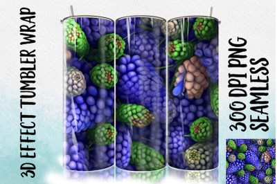 3D Grape hyacinths Tumbler Wrap 3