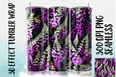 3D Foxgloves Tumbler Wrap 3