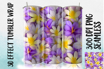 3D Crocuses Tumbler Wrap 3