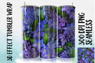 3D Bluebells Tumbler Wrap 3