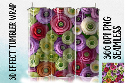 3D Anemones Tumbler Wrap 3