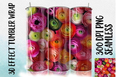 3D Ranunculus Tumbler Wrap