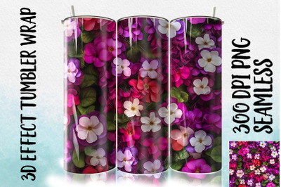 3D Impatiens Tumbler Wrap