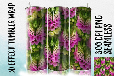 3D Foxgloves Tumbler Wrap