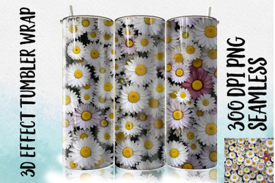 3D Daisies Tumbler Wrap