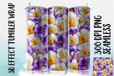 3D Crocuses Tumbler Wrap