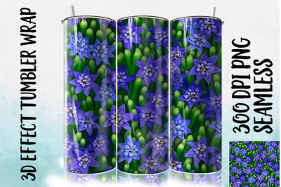 3D Bluebells Tumbler Wrap