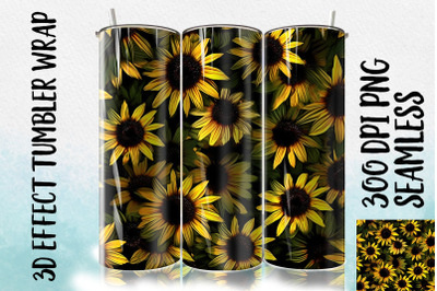 3D Black-eyed Susans Tumbler Wrap