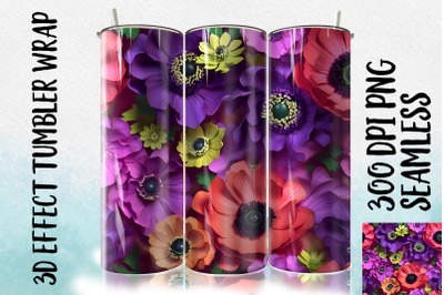 3D Anemones Tumbler Wrap