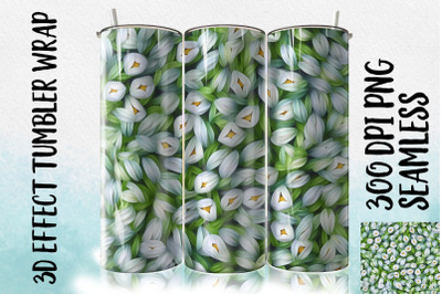 3D Snowdrops Tumbler Wrap 1