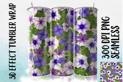 3D Morning glories Tumbler Wrap 1