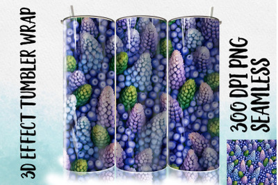 3D Grape hyacinths Tumbler Wrap 1