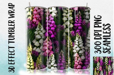 3D Foxgloves Tumbler Wrap 1