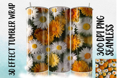 3D Daisies Tumbler Wrap 1