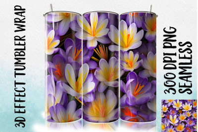 3D Crocuses Tumbler Wrap 1