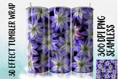 3D Bellflowers Tumbler Wrap 1