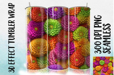 3D Zinnias Tumbler Wrap 2