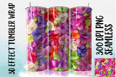 3D Sweet peas Tumbler Wrap 2