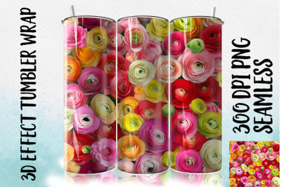 3D Ranunculus Tumbler Wrap 2