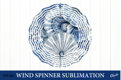 Seashell Wind Spinner Sublimation. Wind Spinner Design