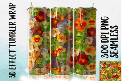 3D Nasturtiums Tumbler Wrap 2