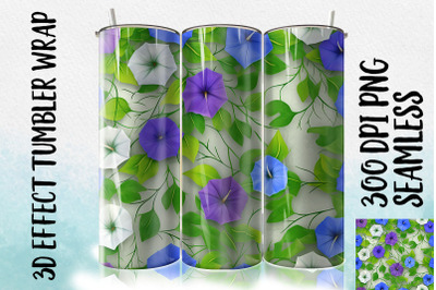 3D Morning glories Tumbler Wrap 2