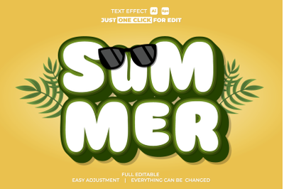Summer Event Vector Text Effect Editable