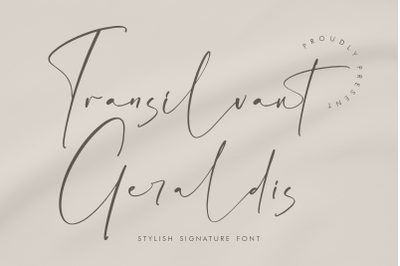Transilvant Geraldis - Stylish Signature Font
