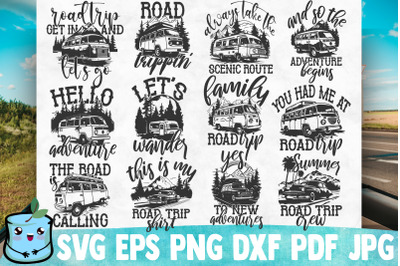 Road Trip SVG Bundle - Camping Adventure SVG Cut Files