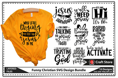 Funny Christian SVG Design Bundle