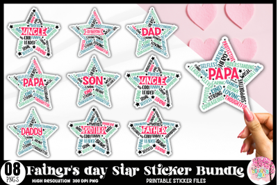 Father&#039;s day Star Sticker Bundle