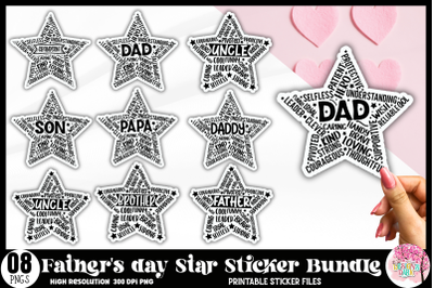 Father&#039;s day Star Sticker Bundle