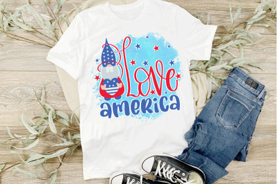 4th Of July Sublimation Design Love America