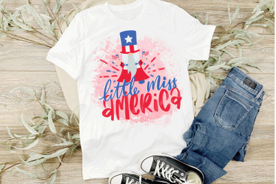 4th Of July Sublimation Design Little Miss America