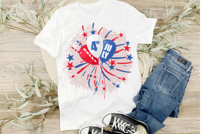 4th Of July Sublimation Design Happy 4th Of July Baloons