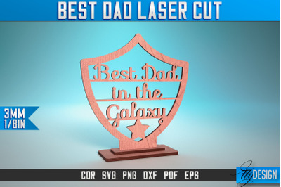 Best Dad Laser Cut SVG | Dad Award Laser Cut SVG Design | CNC Files