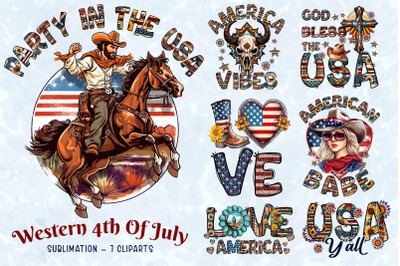 Western 4Th Of July Sublimation