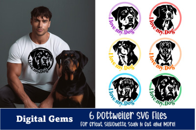 Striking Rottweiler SVG File Collection