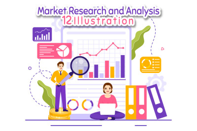 12 Market Research and Analysis Illustration