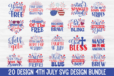 4th July SVG Bundle &2C; SVG&2C; DXF&2C; PNG&2C; EPS