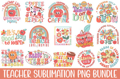 Teacher Sublimation Png Bundle