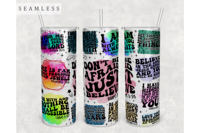 Bible Verse Wavy Quotes Tumbler Wrap, 20 Oz Skinny Tumbler Sublimation